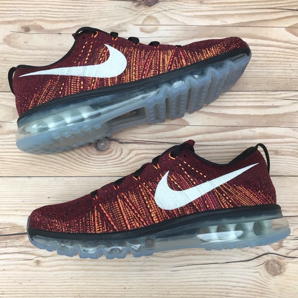 Nike Flyknit Air Max Men’s Size 10 Black/Red/Multi - Picture 3 of 16